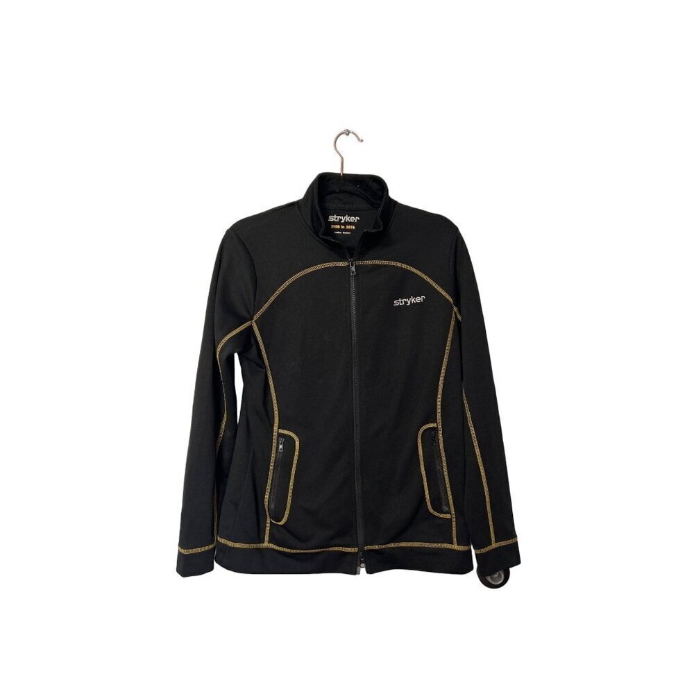 Stryker Medical Brand Black Polyester Full Zip Jacket size Med